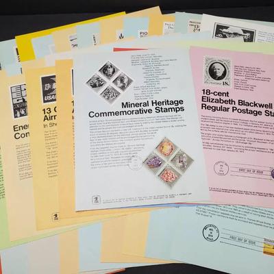 First Day of Issue Souvenir Stamp Sheets • 1973-1975 Collection • 60+ Panels