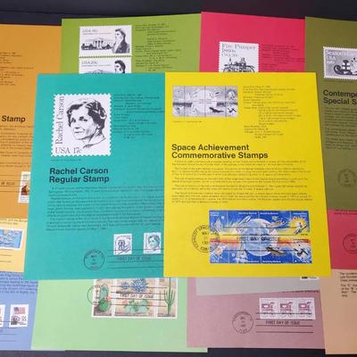 First Day of Issue Souvenir Stamp Sheets • 1981-1982 65+ Panels Collection