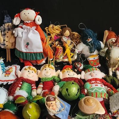 Assorted Christmas Ornament Collection, featuring Fabric, Figurative & Whimsical Designs