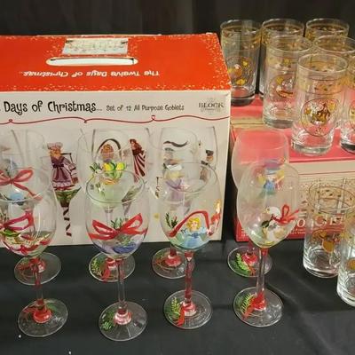 Anchor Hocking & Block Basics Twelve Days of Christmas Glassware Collection