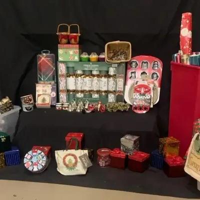 Variety of Christmas Decorations & Holiday Giftables, featuring Ornaments, Tins & Seasonal Accessori