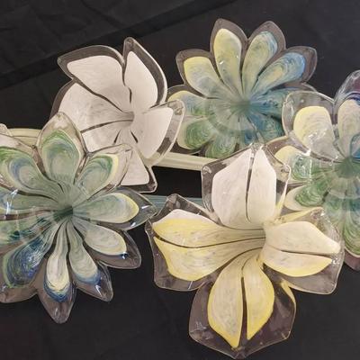 ASSORTED GLASS LONG STEM FLOWERS