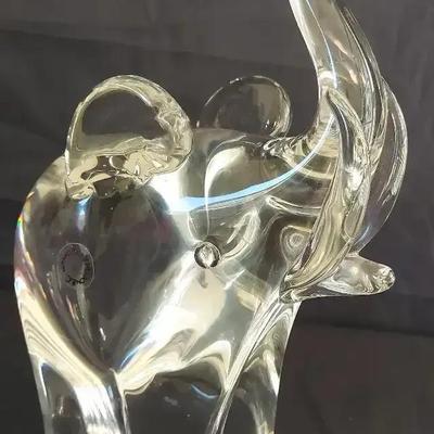 GORGEOUS ELEPHANT MURANO GLASS SCULPTURE 
