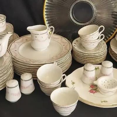 ROYAL BUTLER PRINCESS DIANA CHINA SET AND VINTAGE KAISER GERMANY  "DOROTHEA KNOT" COLLECTION 