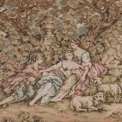 TAPESTRY ART IN GOLD COLORED FRAME