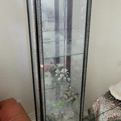 PAIR OF TALL DISPLAY CABINET