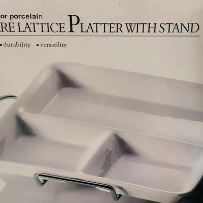 MIXED SERVING PLATTERS AND BOWLS BY MIKASA, VMI, AND INTERNATIONAL SILVER COMPANY, 