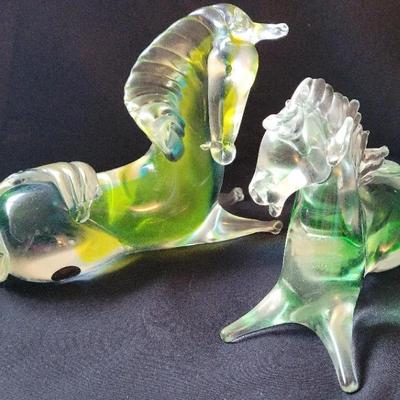 MURANO-STYLE GLASS HORSES