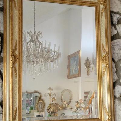 WOODEN GLIDED WALL MIRROR