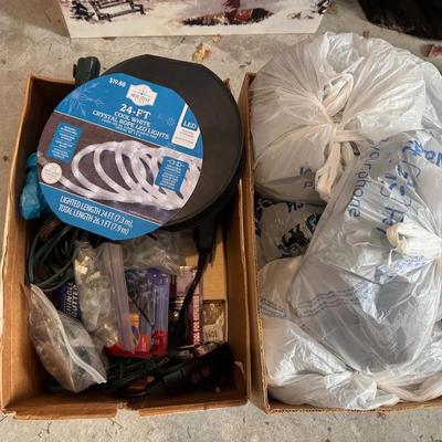 282: Outdoor Holiday Lights , Cords,clips And Plugs 