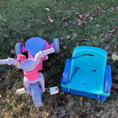 257: Fisher Price Toddler Pedal Trike And Booster Seat 