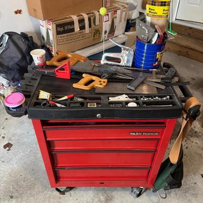 268: Task Force Rolling Tool Chest With Tools And More 