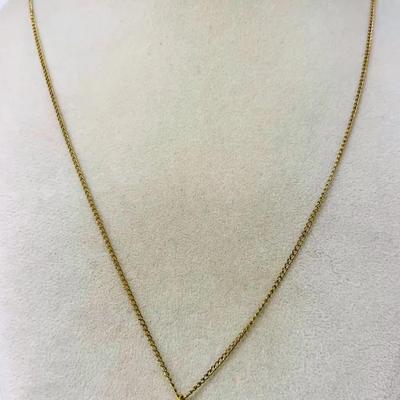 12K GF Leaf Pendant Necklace