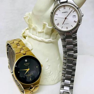 Men’s “Armitron Diamond” and “Fossil” Watches 
