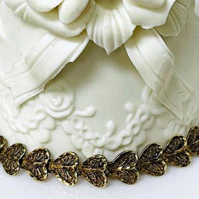 14K Gold Heart Link Bracelet