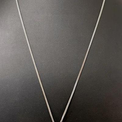 Sterling Silver Square Locket Pendant Necklace