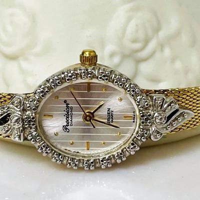 “Gruen Quartz” Precision Diamond Watch