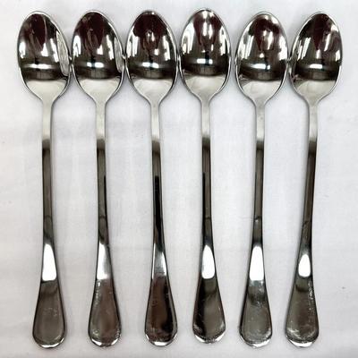 6-pc Set Cambridge Stainless “Charm” Iced Tea Spoons (Long-Handled)