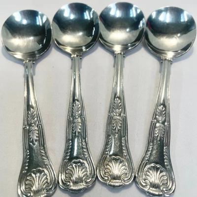 4 Vintage Stainless Steel Spoons