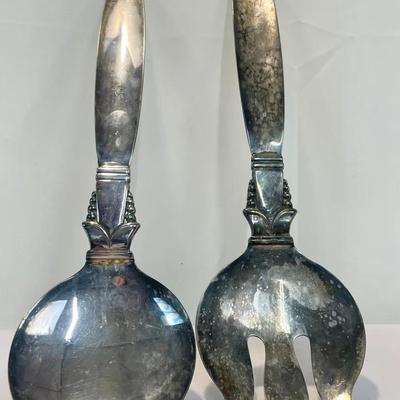2-Piece Silver Plated Salad Serving Set By English Silver MFP Corp
