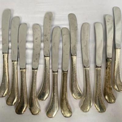 Glossy Hammered Butter Knives
