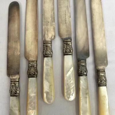 N.G. Wood & Sons. MOP Butter Knives 