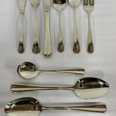 38-pc Set Oneida Stainless Flatware “Gala Impulse” w/ Serving Ware