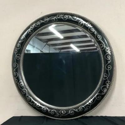 40” Round Baroque Mirror 