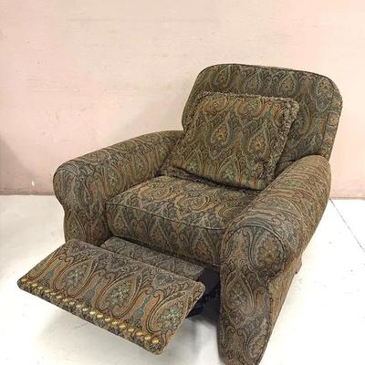 Genuine La-Z-Boy Upholstered Recliner Armchair – Paisley Fabric