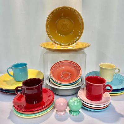 Vintage FiestaWare Set Of 29 W/ Salt N’ Pepper Shakers