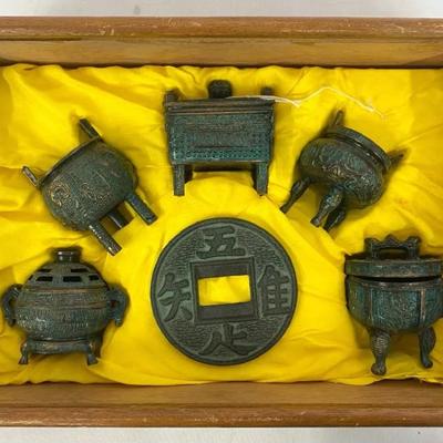 Miniature Chinese Vessel Incense Burners 