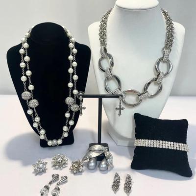 Silver Tone Jewelry Bundle 