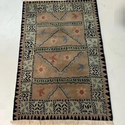 Hand-knotted Tibetan Wool Area Rug 