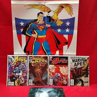 Lot of Comic Collectibles: Superman, Marvel Apes & Underworld Evolution
