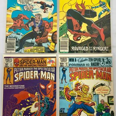 Lot of 4 Peter Parker, The Spectacular Spider-Man Comics (Marvel, Late 1970s–Early 1980s) Bagged & B