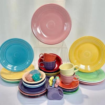 Colorful 30+ Piece FiestaWare Dinnerware