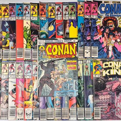 Conan the Barbarian & Conan the King Marvel Comics Lot (33 Total)