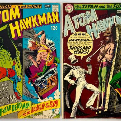 Vintage DC Comics Lot (2) – The Atom & Hawkman #41 and #44 (1960s)