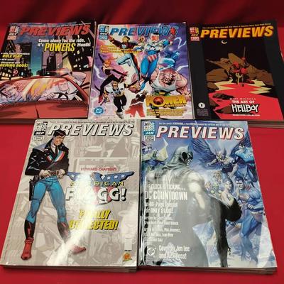 Comic Previews Catalog Lot (5 Books)