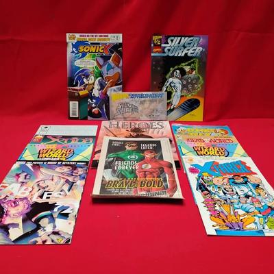 Comic Book & Convention Program Lot - 9 Items (Silver Surfer, Sonic, Fables)
