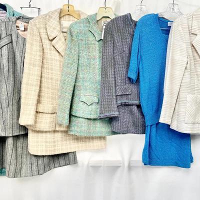(7, SZ lg) Women’s Vintage Tweed And Wool Blend Skirt Suits + 