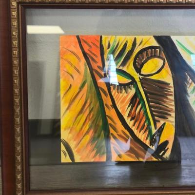 Picasso on vintage paper