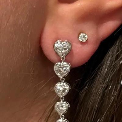 Diamond dangle earrings