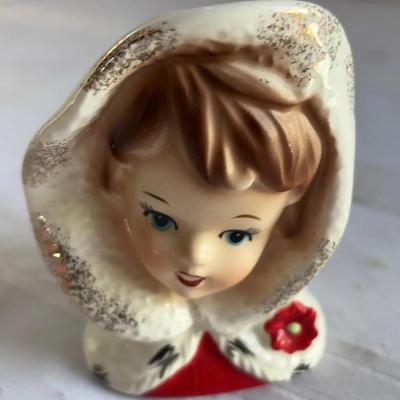 Inarco Christmas Mini Head Vase. E-1274
