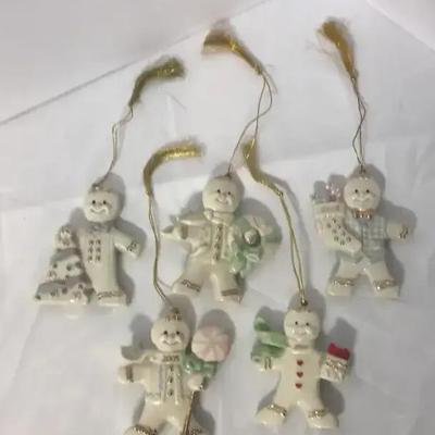 LENOX Gingerbread Men Christmas Ornaments 