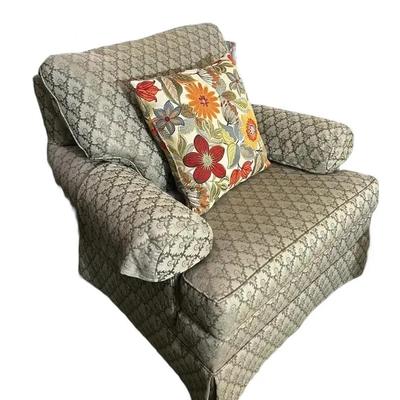 Comfy Green Arm Chair With Pillow