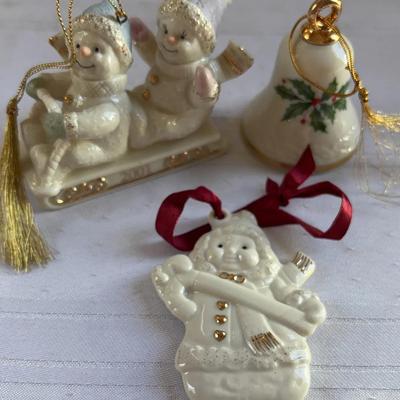 Lennox Collectible Tree Ornaments. Lot Of 3