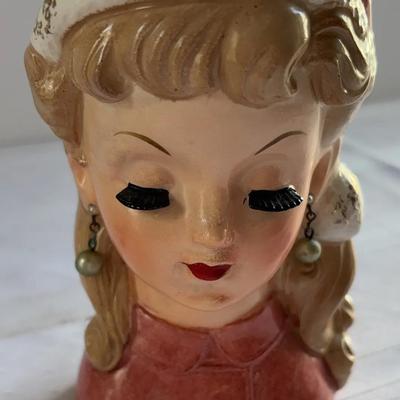 Vintage Head Vase. Christmas Themed. Japan. 