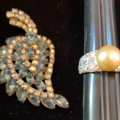 Beautiful Vintage Brooch And A Ring In .925