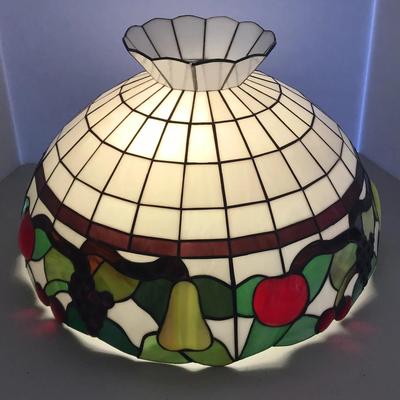 *There is a split in the top ring* Stain Glass Light Shade ‘ C ‘